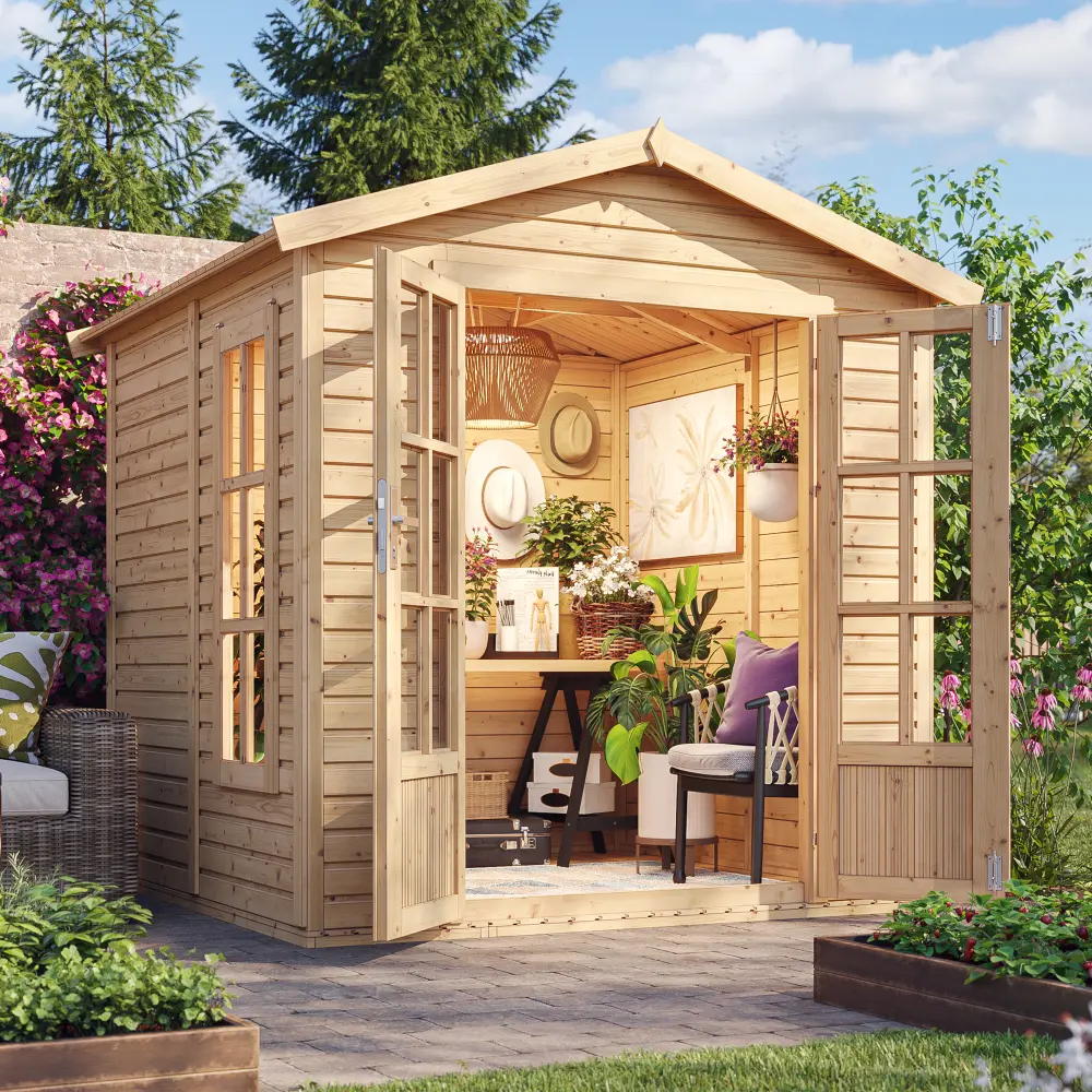 Holz-Gartenbüro M351FB – 205 x 199 cm – 4 m²