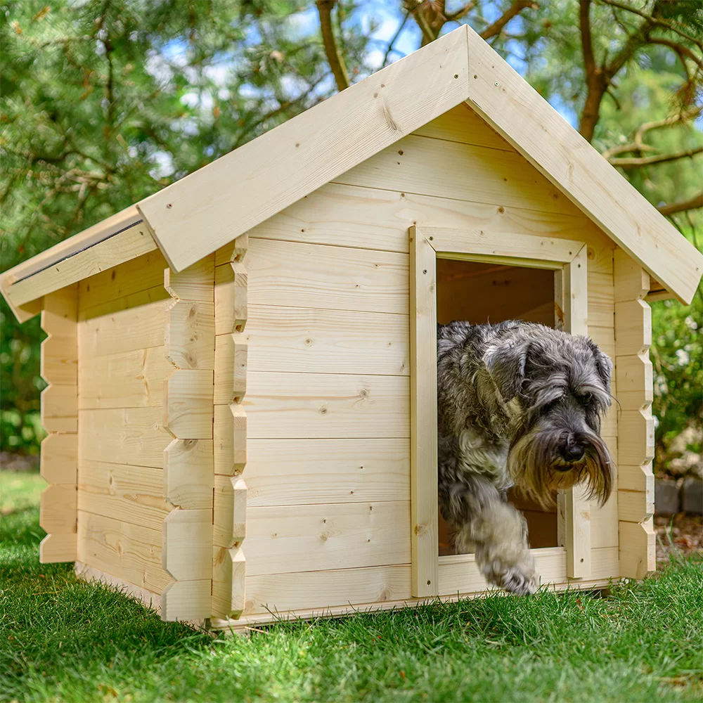 Holz-Hundehütte M401 – 99 × 76 cm